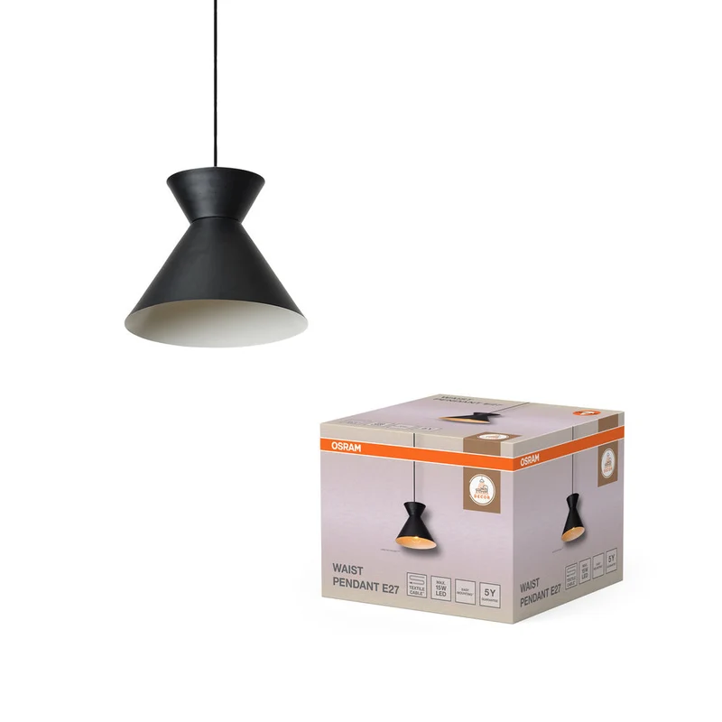 OSRAM DECOR Waist Lampada a sospensione E27 Nera