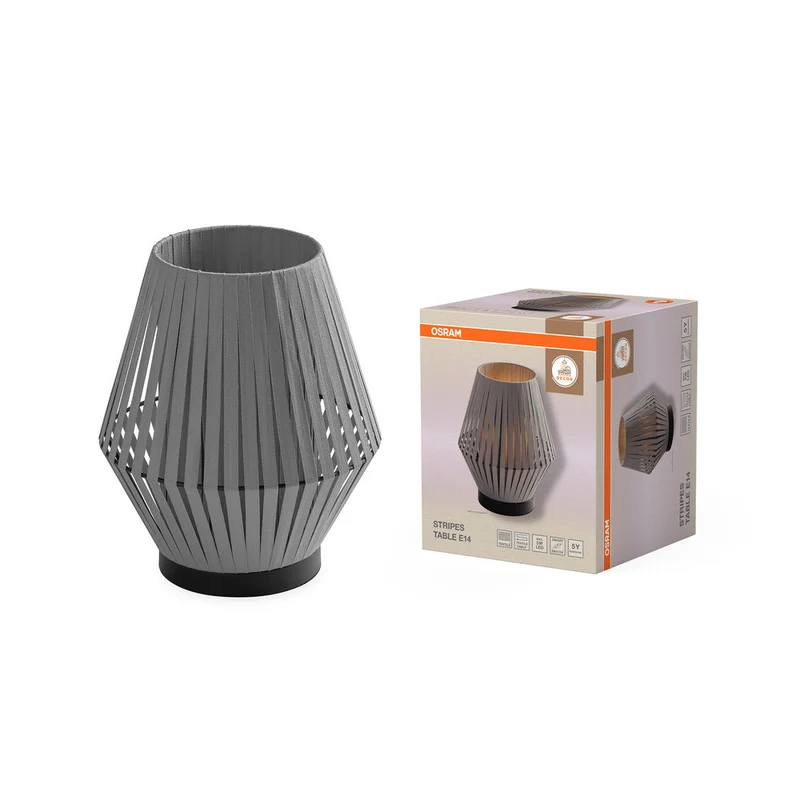 OSRAM DECOR Lampada da tavolo Stripes 1xE14 Grigio scuro