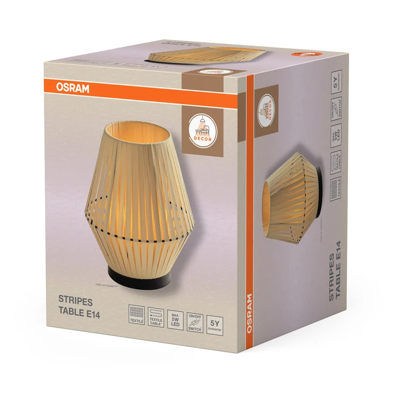 OSRAM DECOR Lampada da tavolo Stripes 1xE14 Beige