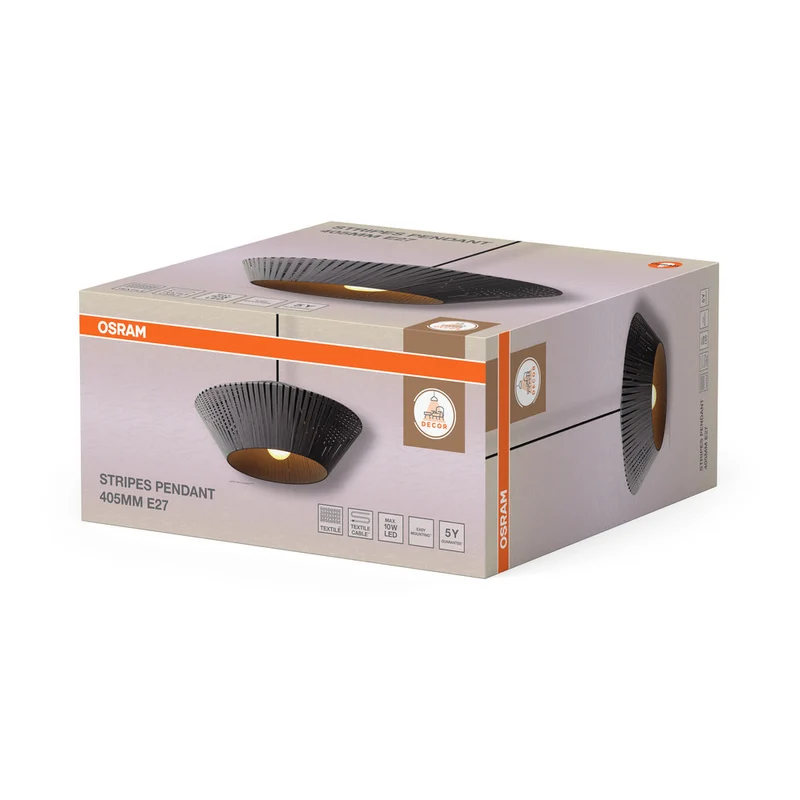 OSRAM DECOR Lampada a sospensione Stripes 1xE27 Grigio scuro