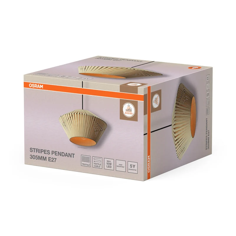 OSRAM DECOR Lampada a sospensione Stripes 1xE27 Beige