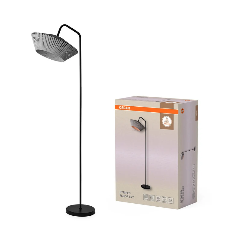 OSRAM DECOR Lampada da terra Stripes 1xE27 Grigio scuro