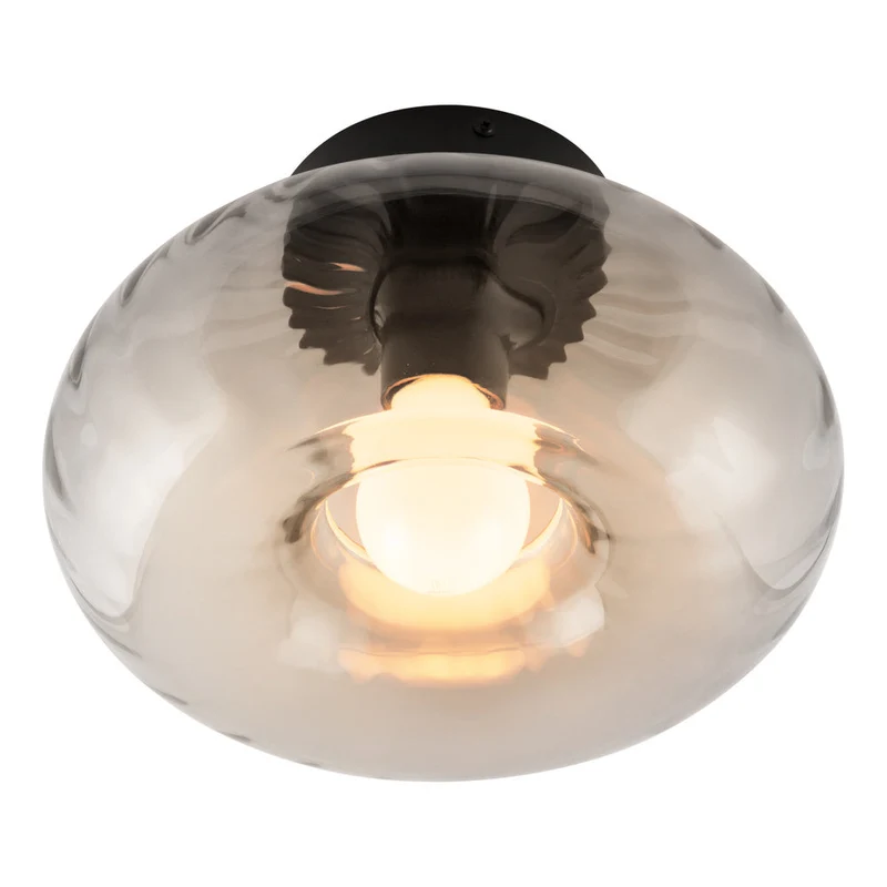 OSRAM DECOR Lampada da soffitto in vetro fumé E27 Nero