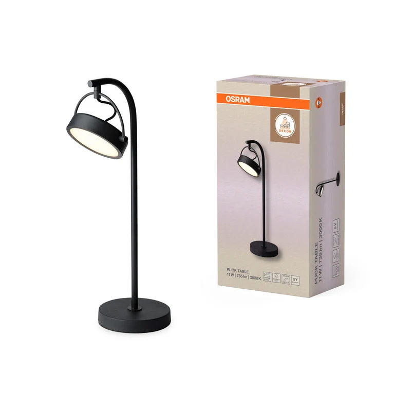 OSRAM DECOR Puck Lampada da tavolo 11W Nero