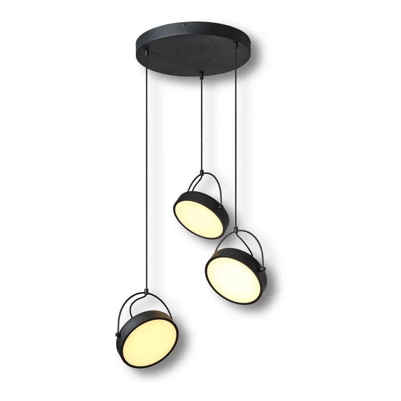 OSRAM DECOR Puck 3xLampada a sospensione PL 36W Nero
