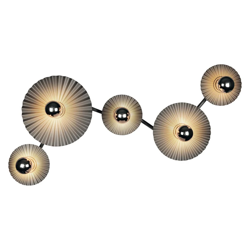 OSRAM DECOR Plisse Applique 5xE27 Grigio scuro
