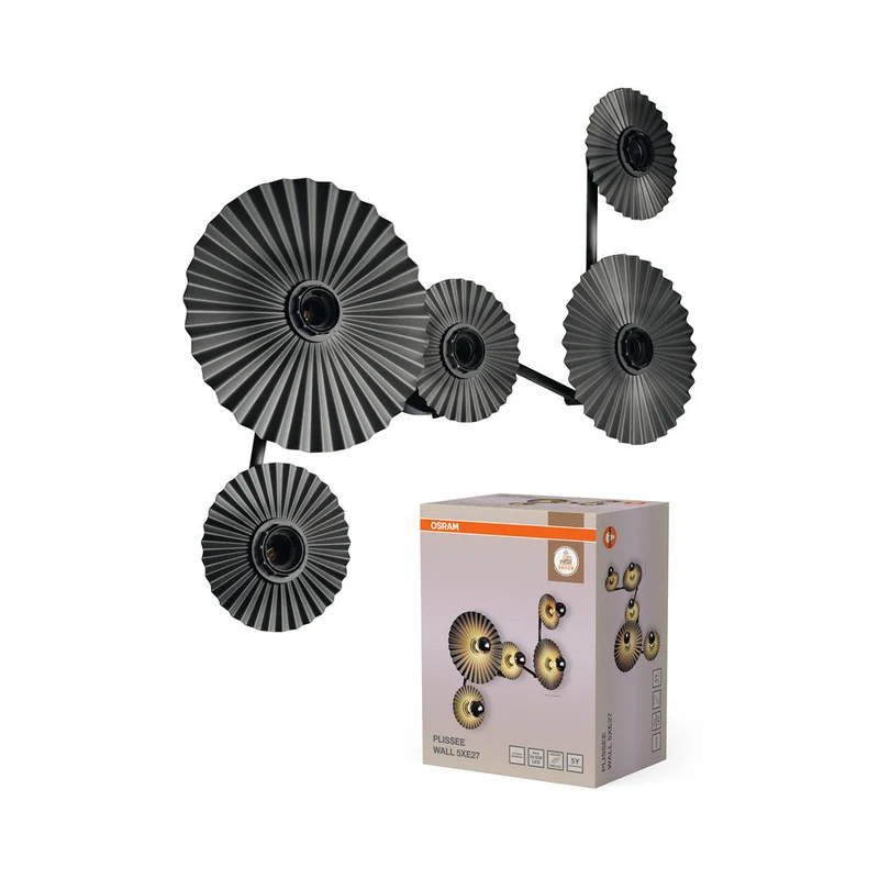 OSRAM DECOR Plisse Applique 5xE27 Grigio scuro
