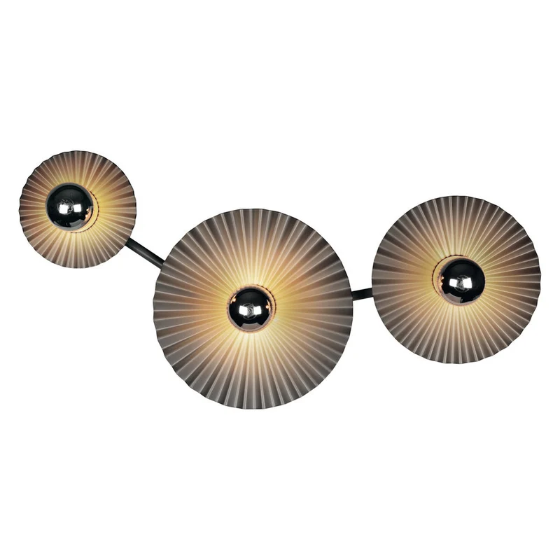 OSRAM DECOR Plisse Applique 3xE27 Grigio scuro
