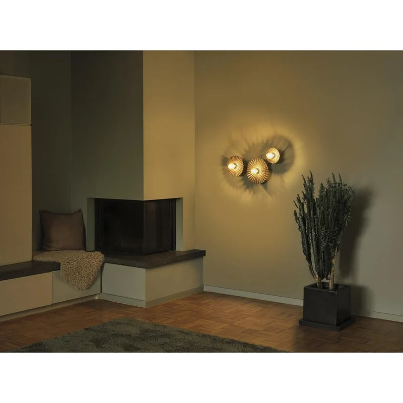 OSRAM DECOR Plisse Applique 3xE27 Grigio scuro
