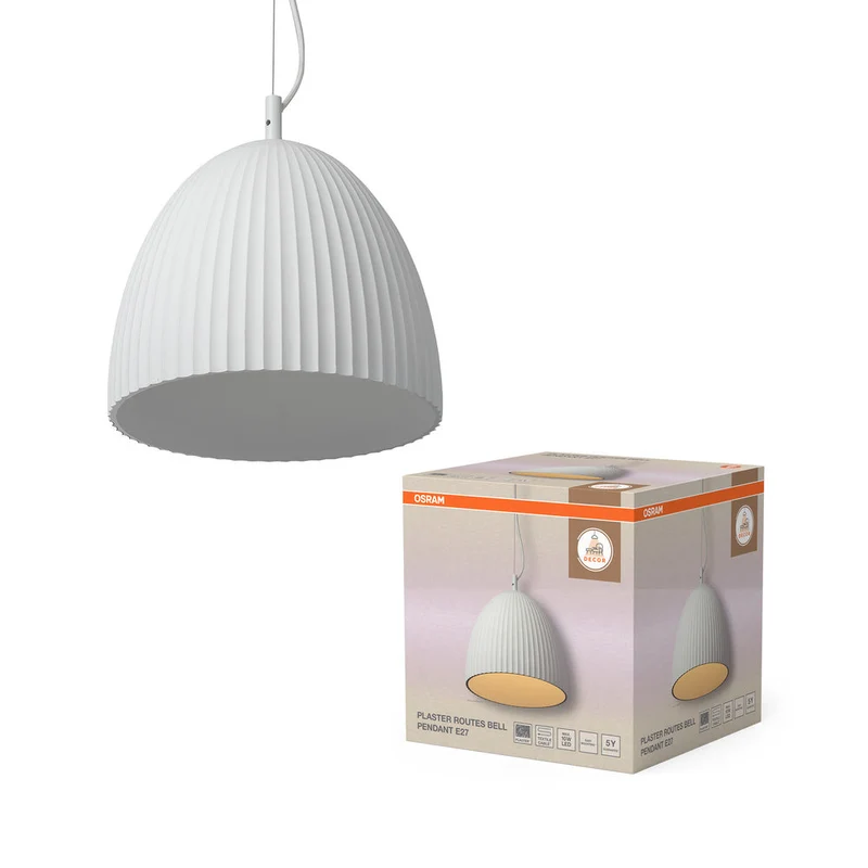OSRAM DECOR Plaster Routes Bell Lampada a sospensione 1xE27 Bianco