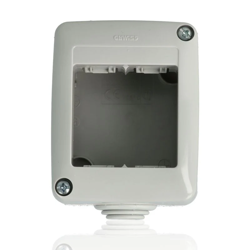 GEWISS GW27002 - Contenitore Per Apparecchi System - Protetto - 2 Posti - Grigio Ral 7035 - IP40