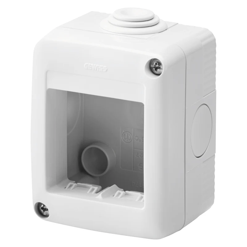 GEWISS GW27002 - Contenitore Per Apparecchi System - Protetto - 2 Posti - Grigio Ral 7035 - IP40