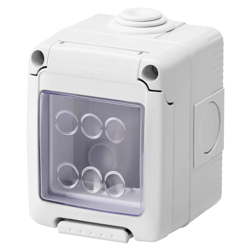GEWISS GW27042 - Contenitore Per Apparecchi System - Stagno - 2 Posti - Grigio Ral 7035 - IP55