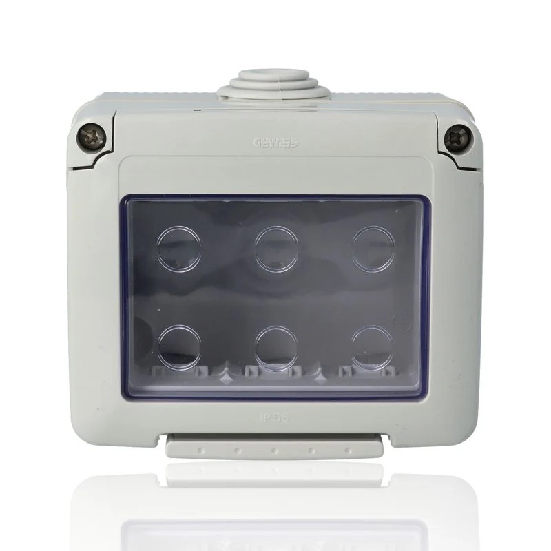 GEWISS GW27043 - Contenitore Per Apparecchi System - Stagno - 3 Posti - Grigio Ral 7035 - IP55