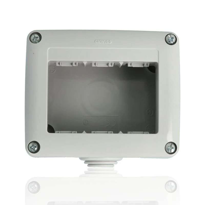 GEWISS GW27003 - Contenitore Per Apparecchi System - Protetto - 3 Posti - Grigio Ral 7035 - IP40