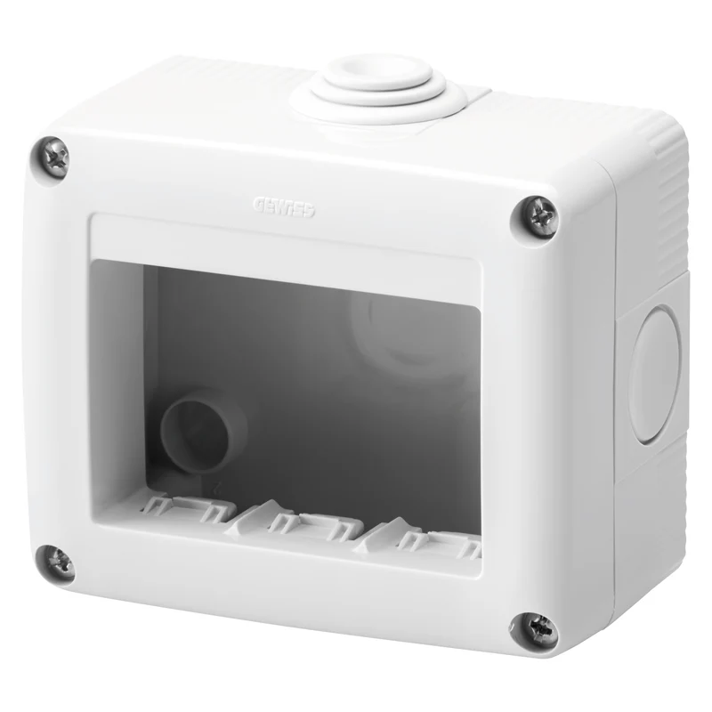GEWISS GW27003 - Contenitore Per Apparecchi System - Protetto - 3 Posti - Grigio Ral 7035 - IP40