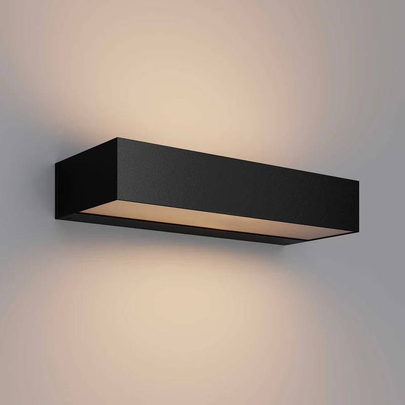 Lot - Applique murale LED linéaire d’extérieur en acier, style contemporain