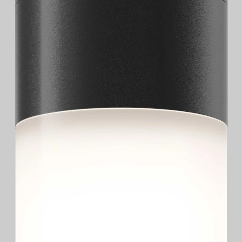 Willis - Plafonnier extérieur cylindrique en acier, style contemporain