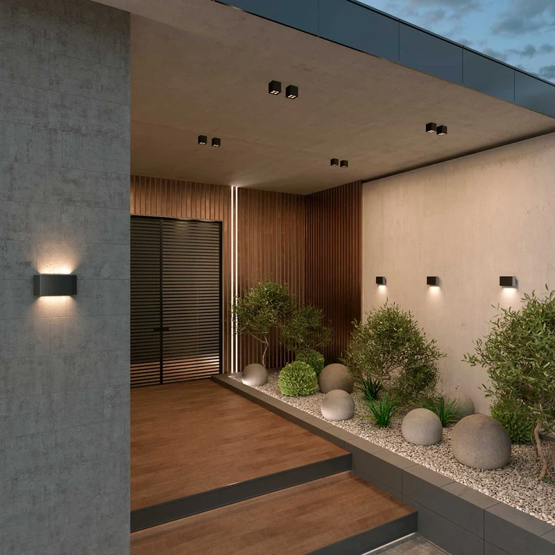 Ares - Spot en applique moderne étanche pour extérieur
