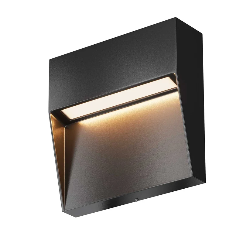 Mane - Applique murale LED carrée pour escalier en acier, style contemporain