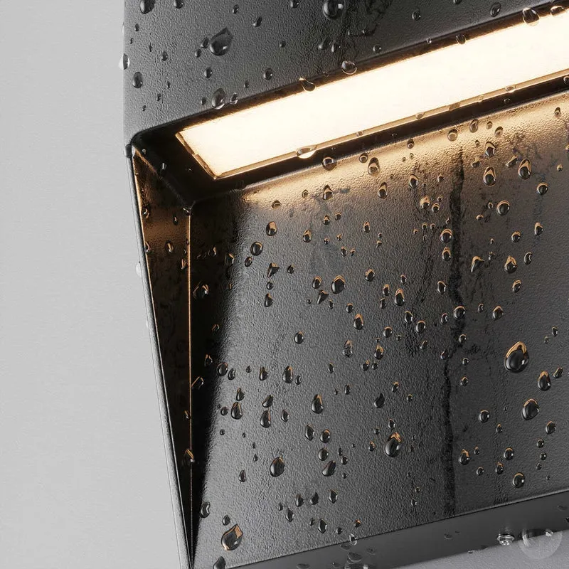 Mane - Applique murale LED carrée pour escalier en acier, style contemporain