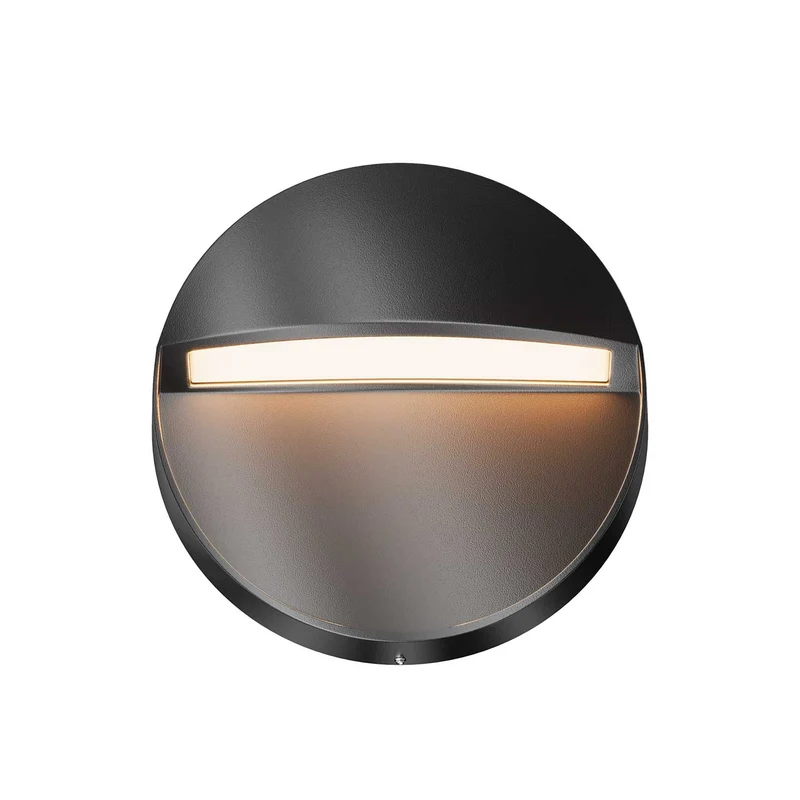 Mane - Applique murale LED ronde pour escalier en acier, style contemporain