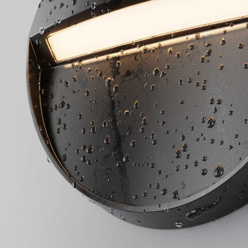 Mane - Applique murale LED ronde pour escalier en acier, style contemporain
