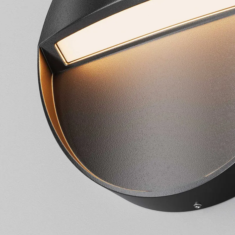 Mane - Applique murale LED ronde pour escalier en acier, style contemporain
