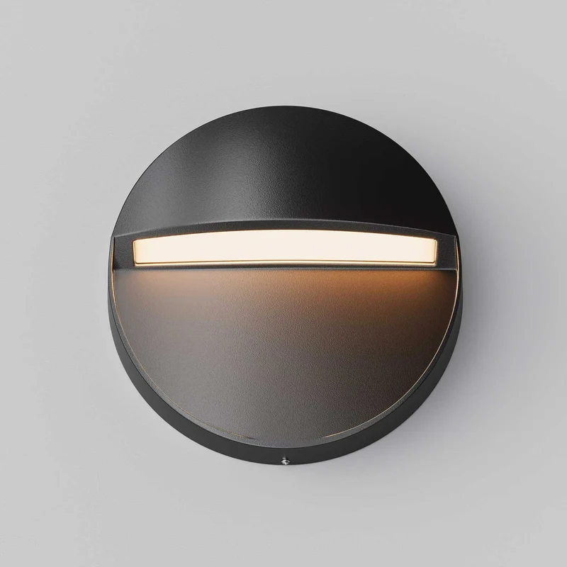 Mane - Applique murale LED ronde pour escalier en acier, style contemporain