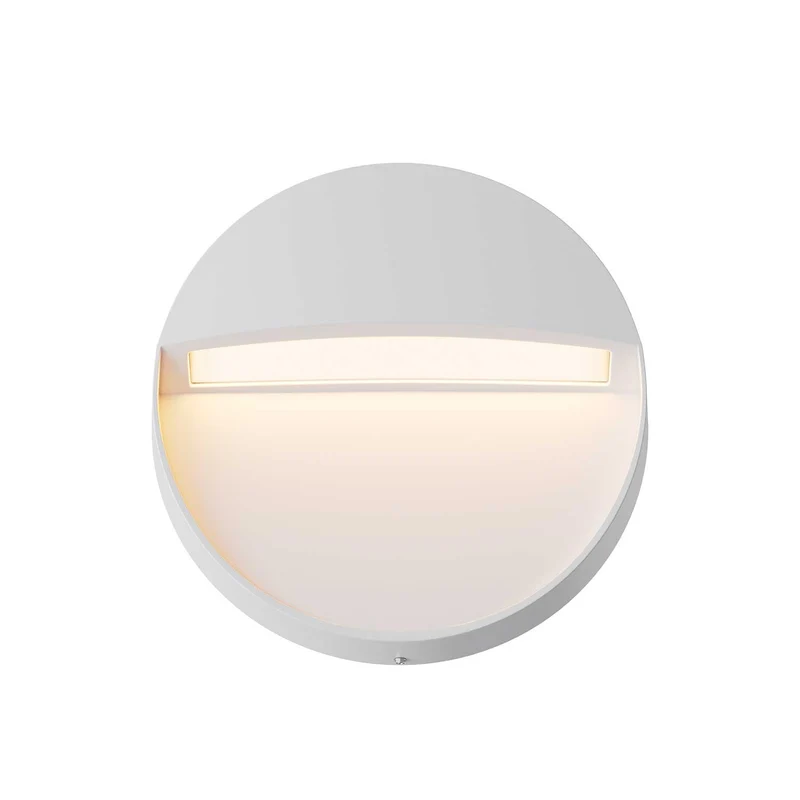 Mane - Applique murale LED ronde pour escalier en acier, style contemporain