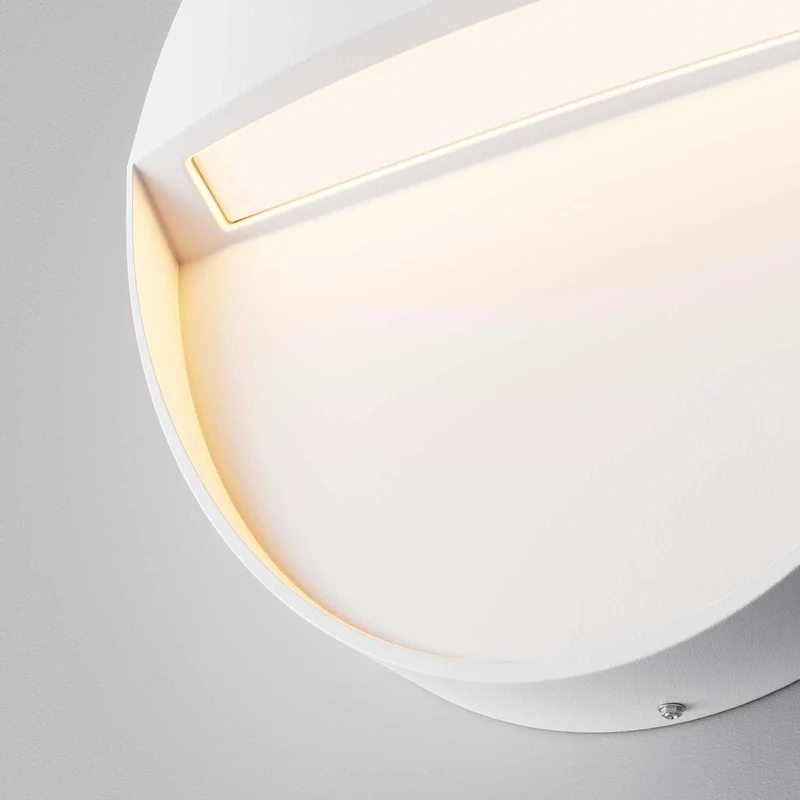 Mane - Applique murale LED ronde pour escalier en acier, style contemporain