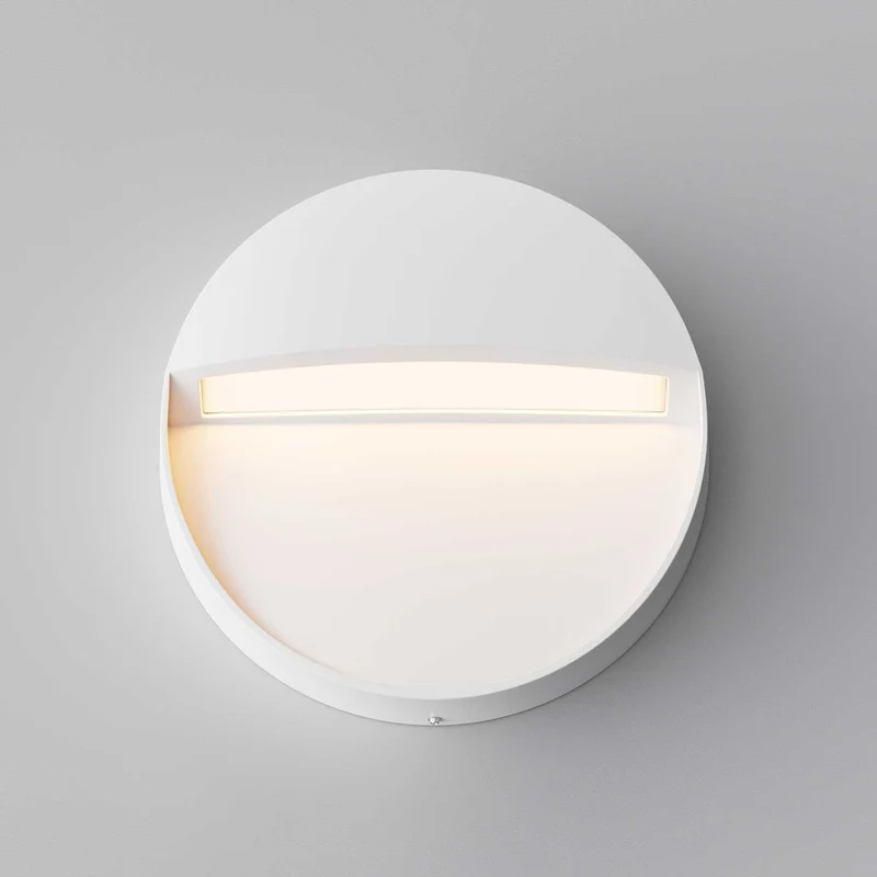 Mane - Applique murale LED ronde pour escalier en acier, style contemporain
