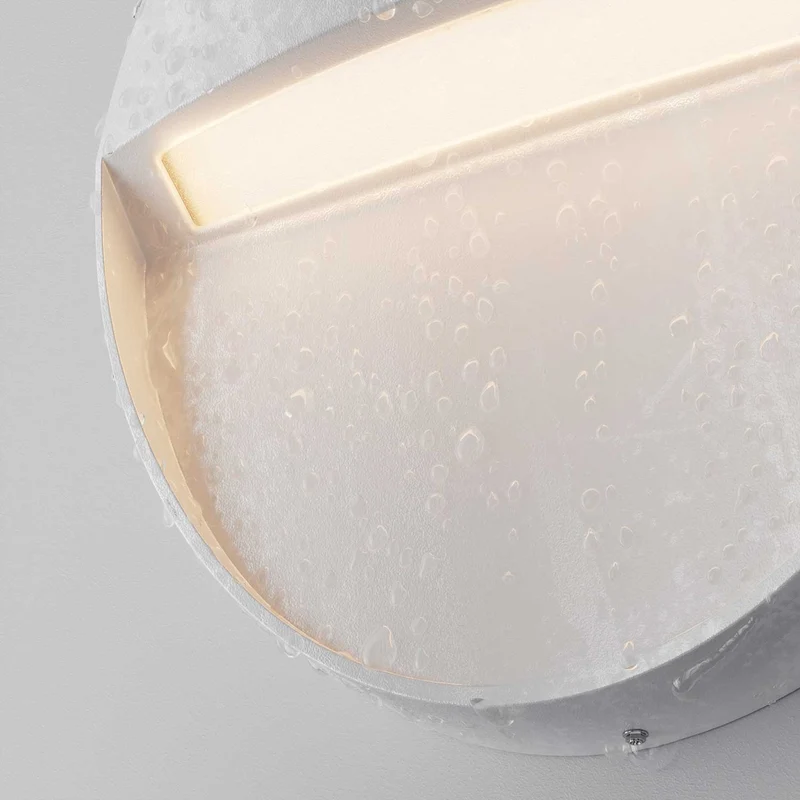 Mane - Applique murale LED ronde pour escalier en acier, style contemporain