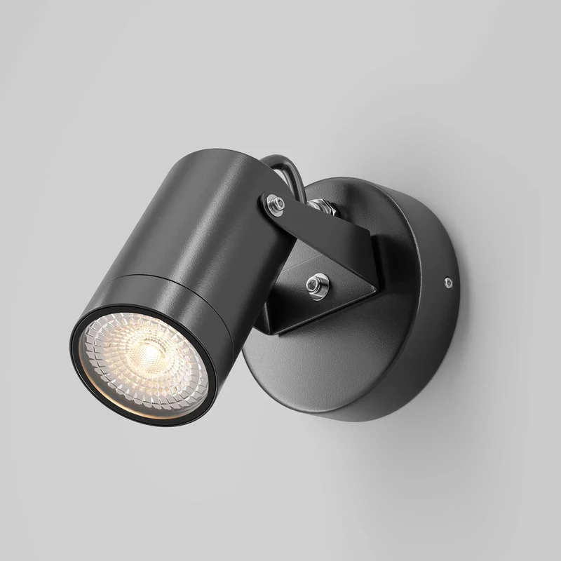 Scope - Applique murale cylindrique orientable en acier, style contemporain