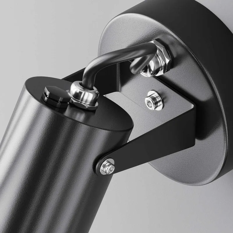 Scope - Applique murale cylindrique orientable en acier, style contemporain