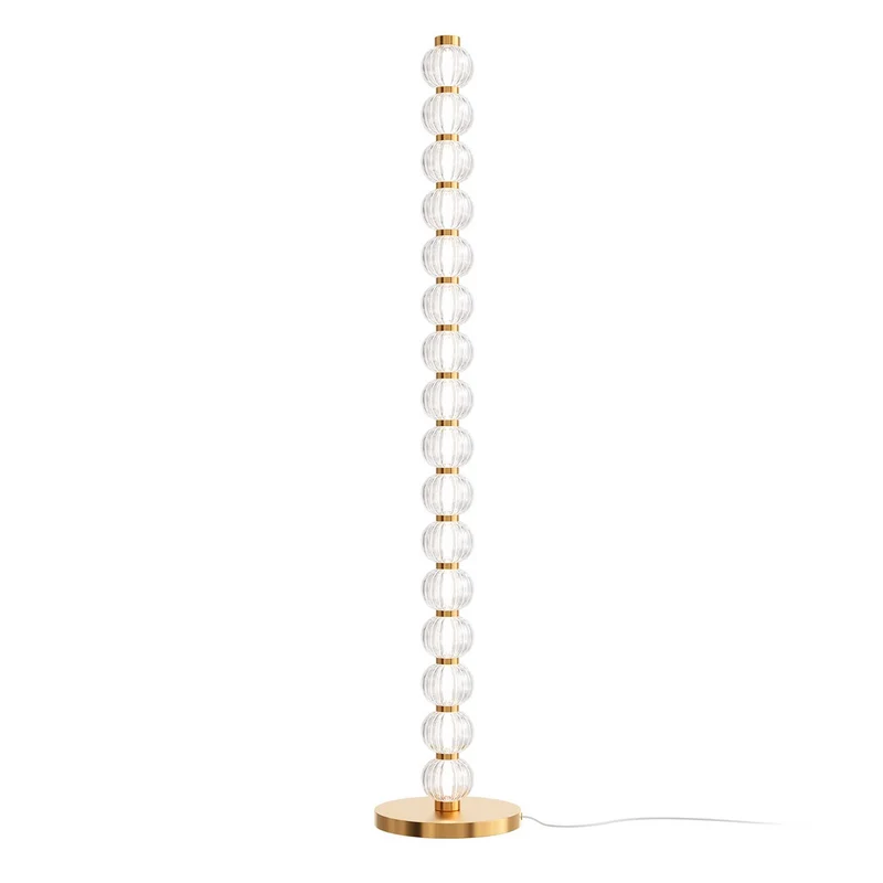 Amulet - Lampadaire design led en verre pour salon moderne