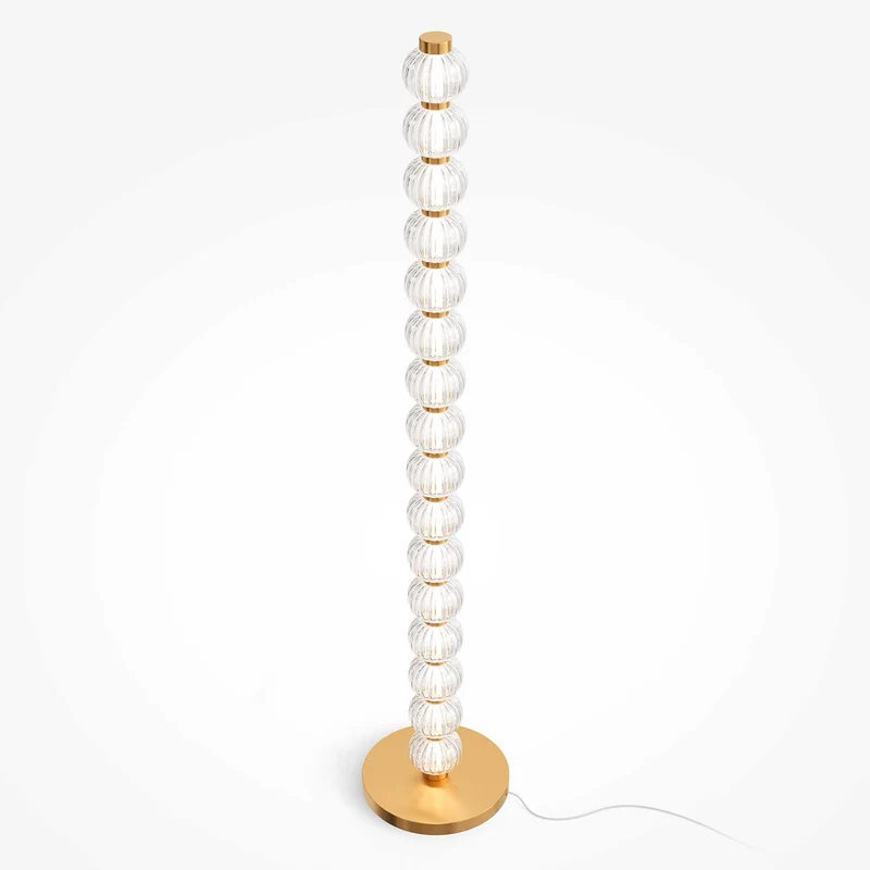 Amulet - Lampadaire design led en verre pour salon moderne