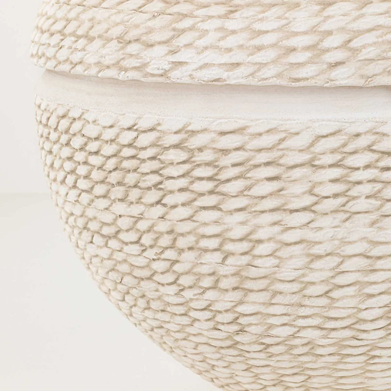 Katonah - Lampe à poser en céramique et lin, style ethnique