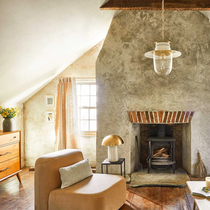 Gaia - Lampe à poser en céramique et laiton, style contemporain