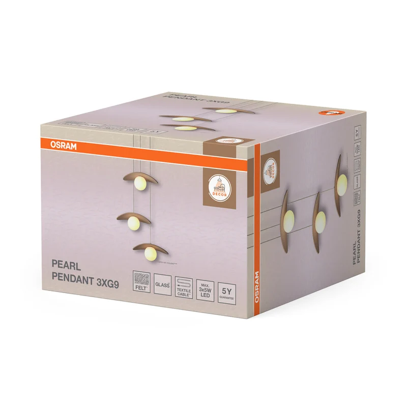 OSRAM DECOR Pearl Lampada a sospensione 3xG9 Beige