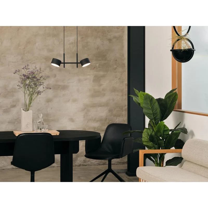 OSRAM DECOR Kyoto Doppia Lampada a sospensione 20W 930 CLICK DIM Nero