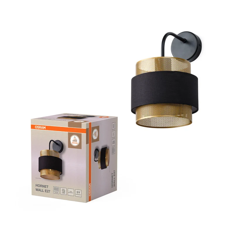 OSRAM DECOR Hornet Applique 1xE27 Nero
