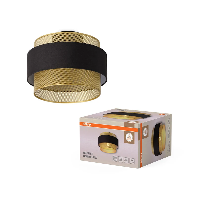 OSRAM DECOR Hornet Plafoniera 1xE27 Nero