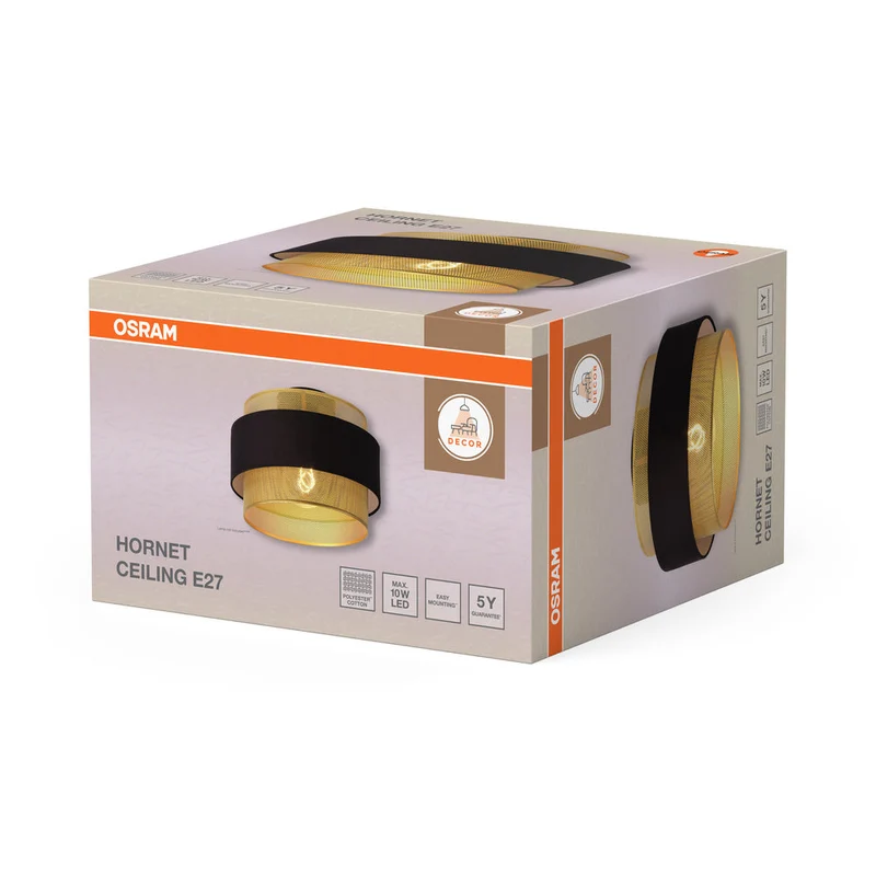 OSRAM DECOR Hornet Plafoniera 1xE27 Nero