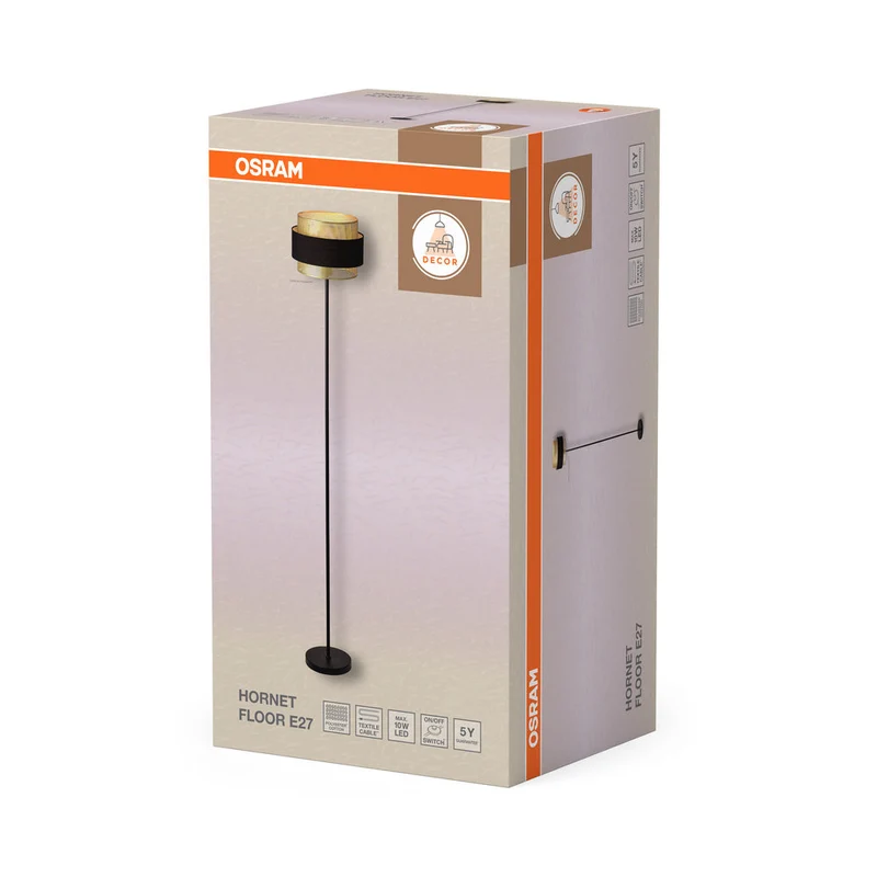 OSRAM DECOR Hornet Lampada da terra 1xE27 Nero