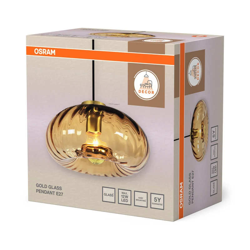 OSRAM DECOR Gold Glass Lampada a sospensione E27 Oro