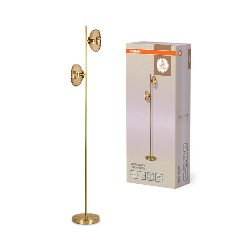 OSRAM DECOR Gold Glass Lampada da terra 2xE14 Oro