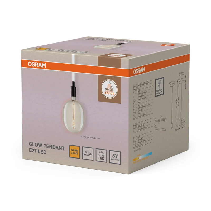 OSRAM DECOR Glow Lampada a sospensione 1xE27 LED Select