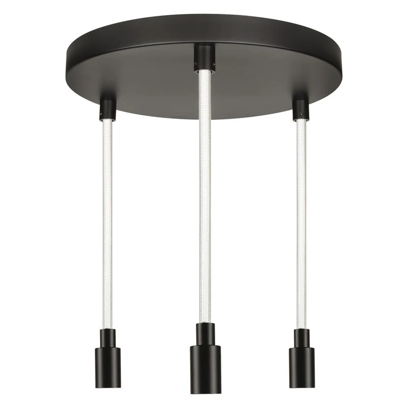OSRAM DECOR Glow Lampada a sospensione Plate, cavo illuminato, 3xE27 LED Select