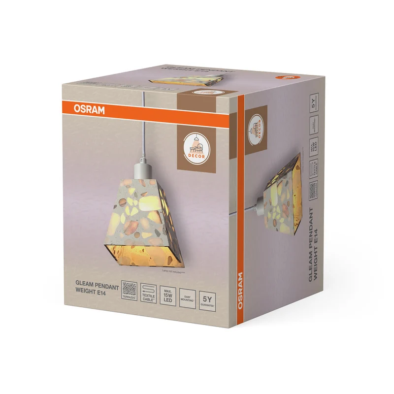 OSRAM DECOR Gleam Lampada a sospensione Weight E14 Bianco